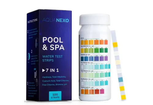 AquaNexo Pool-Wassertest Aquanexo Teststreifen 7-in-1, pH und Chlor Wassertester 100 st.