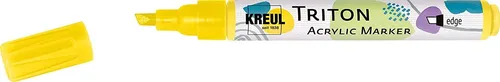 KREUL 17801 - Triton Acrylic Marker edge, echtgelb hell, Keilspitze 1-4 mm