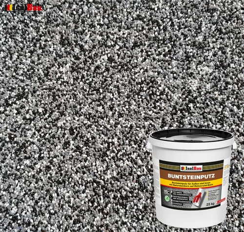 Mosaikputz Buntsteinputz BP 30 (schwarz, grau, weiss) 25 kg Fertigputz Sockelput