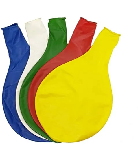 CHSYOO 5 x Durchmesser 90cm, Riese Luftballon Latex riesige Ballon rund gross Dekoration für Hochzeit Geburtstag Taufe Babyparty Kinder Party Festival, weiß gelb rot blau grün