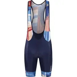 Craft ADV Endur Bib Shorts Men blaze-multi (396007) M - Herren Radhosen & Shorts - Hochfunktionale Trägerhosen aus recyceltem Material mit ausgezeichnetem Feuchtigkeitstransport und Infinity C2 Pad für optimalen Komfort auf langen Fahrten.