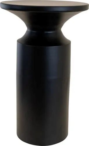 Lesli Living Beistelltisch Lounge Tisch, Ø33x55cm, schwarz in schwarz von Lesli Living