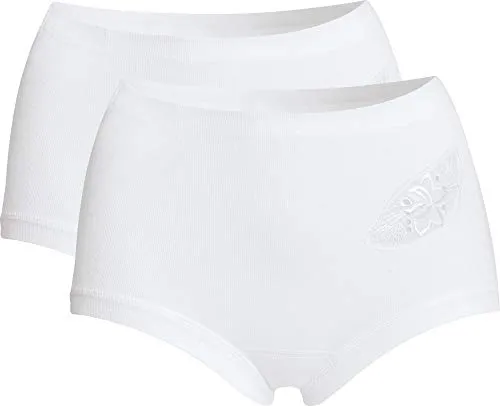 con-ta Damen-Taillenslip 2er-Pack Kochfest Feinripp weiß Größe 44