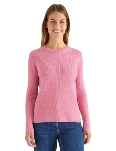 CECIL Pullover mit Strukturdetails Dark Blossom Melange M von CECIL