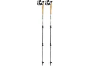 Leki Cross Trail Carbon White- Envy- Black - Leichter 3-teiliger Wanderstock, ideal für Speed Hiking mit Cross Shark Griff und verstellbarer Länge von 100-135 cm