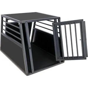 Kerbl Tiertransportbox Vacation, aus Aluminium, 65 x 65 x 92cm, graphite, Tiere bis 40kg