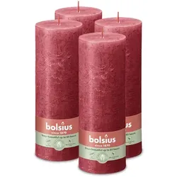 Rustik Stumpenkerzen 190/68 mm in rot von Bolsius