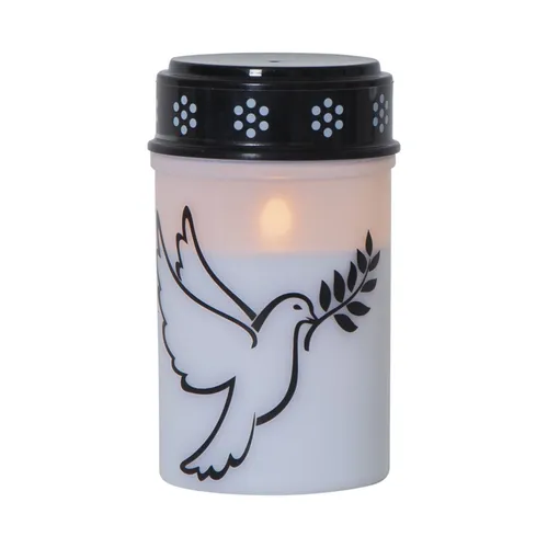 Star Trading LED Grabkerze Dove, Timer, mit Tauben-Motiv, 12cm