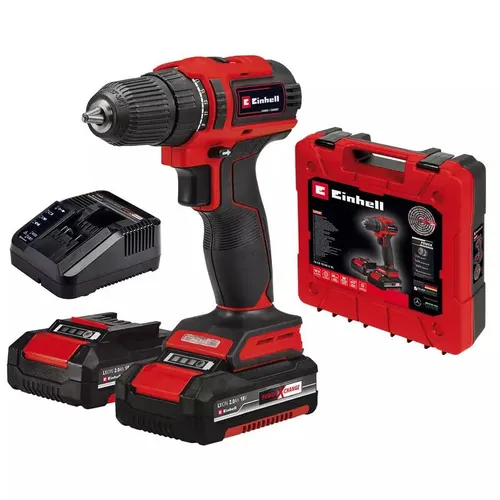 Einhell TE-CD 18 40 Li BL - Akku-Bohrschrauber mit 2x2,0Ah Akkus, bürstenloser Motor für mehr Power und längere Laufzeit, inkl. Schnellladegerät und praktischem Koffer