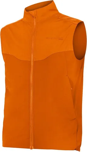 Endura MT500 Spray Weste Orange L - Fahrradbekleidung: Hoch atmungsaktive, wasserdichte Weste mit ergonomischem Design und Belüftungsschlitzen für ultimativen Komfort beim Mountainbiken.
