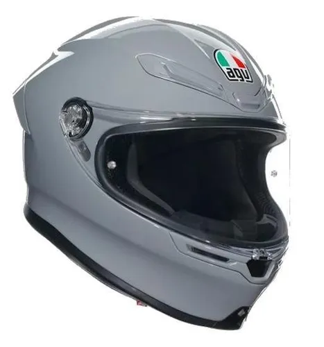 AGV K6 S Integralhelm - Hellgrau - S - Motorradhelm mit extrem leichtem Design und ausgezeichnetem Komfort, ideal für Sport- und Tourenfahrten. Optimale Belüftung und maximale Sicherheit dank innovativer Technologien.