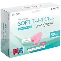 Joydivision Soft Mini Tampons (50 Stück) - Tampons für zuverlässigen Schutz, ultraweich und komfortabel für den ganzen Tag.