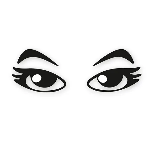 Aufkleber Augen-Paar für Saugroboter Mähroboter oder Auto I Frau I kfz_543