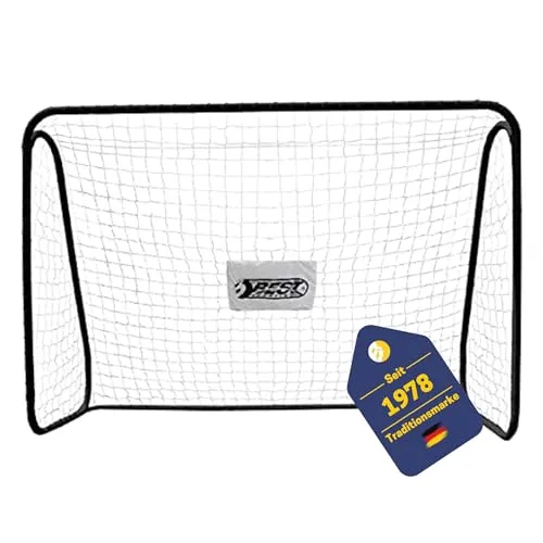 Best Sporting Fußballtor 300 x 205 x 120 cm in Schwarz I Fußball Tor mit Metallrahmen I Fußballtor für Kinder & Erwachsene I Fussballtore für Garten inkl. Heringe & Befestigungsseil