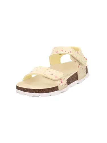 Superfit Fussbettpantoffel Hausschuh, Gelb 6020, 40 EU - Hausschuhe für Mädchen mit orthopädischem Tieffußbett aus Naturkork und Lederinnensohle, ideal für optimalen Halt und Komfort auf allen Böden.