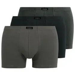 CECEBA Trunk Boxershorts (3-St) mit doppeltem Frontbereich ohne Eingriff grau M