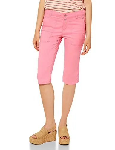 Street One Damen A375389 Caprihose, Soft Coral, 40W / 18L EU - Stylische Street One Caprihose im lässigen Casual Fit. Ideal für den Sommer, aus hochwertiger Baumwolle mit Stretch für optimalen Tragekomfort. Perfekt für Freizeit und Büro.