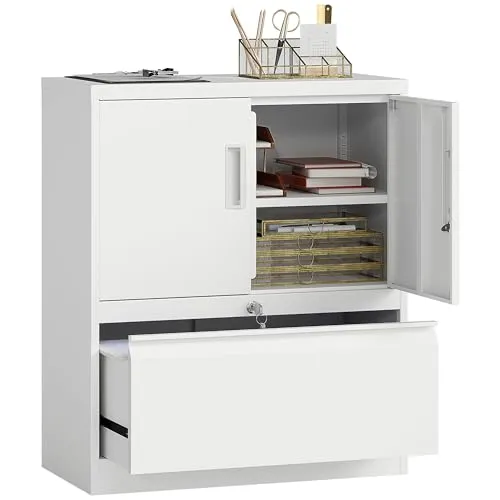 Aktenschränke Weiß von HOMCOM