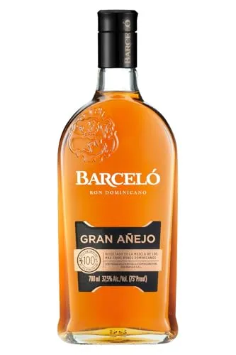 Barceló Gran Añejo Rum 37,5% Vol. 0,7l - Premium Rum aus der Dominikanischen Republik, perfekt für Cocktails oder pur, mit feinen Aromen von Vanille und Eiche.