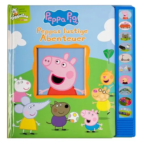 PI Kids Peppa Pig - Peppas lustige Abenteuer - Vorlese-Pappbilderbuch mit 10 fröhlichen Geräuschen für Kinder ab 3 Jahren - Peppa Wutz: Tönendes Buch