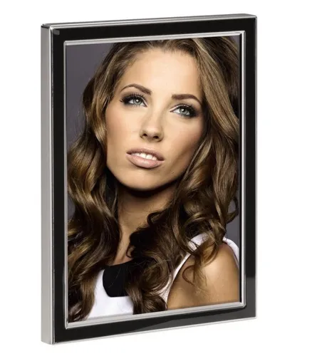 Hama Portraitrahmen Metall schwarz 13x18cm Portrait Bilder-Rahmen Foto Porträt