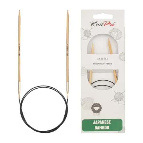 KnitPro K22215 Rundstricknadel, Bamboo, Braun, 40 cm x 3.25 mm