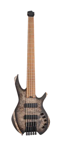 Cort Artisan Space 5 SDB - Headless E-Bass - Bass Komplett-Sets, 5-saitiger Headless E-Bass mit hochwertigem Ahornkorpus und aktivem Preamp für einen kraftvollen Sound, inkl. GigBag in Star Dust Black.