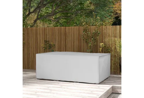 Outsunny Gartenmöbel Schutzhülle 600D Oxford grau - Wasserdichte Schutzhülle für Gartenmöbel, robust und winddicht. Schützt Ihre Möbel effektiv vor Witterungseinflüssen. Ideal für Rattanmöbel, Tische und Bänke. Einfache Handhabung und platzsparende Aufbewahrung.
