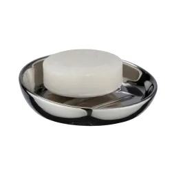 Wenko-Wenselaar GmbH & Co. KG WENKO Badi Seifenablage, Stilvolle Seifenschale zur Aufbewahrung von Handseife, Farbe: chrom / glänzend 23657100