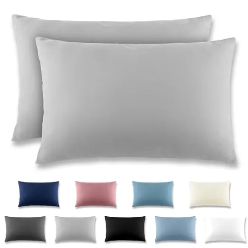REDKEY Kissenbezug 50x70 cm 2er Set Kopfkissenbezug mit Reißverschluss