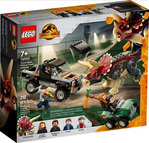 Lego 76950 - Jurassic World - Triceratop-Angriff - LEGO Set für Jurassic World-Fans, 210 Teile für kreatives Bauen und Spielspaß, ideal für Kinder ab 7 Jahren.
