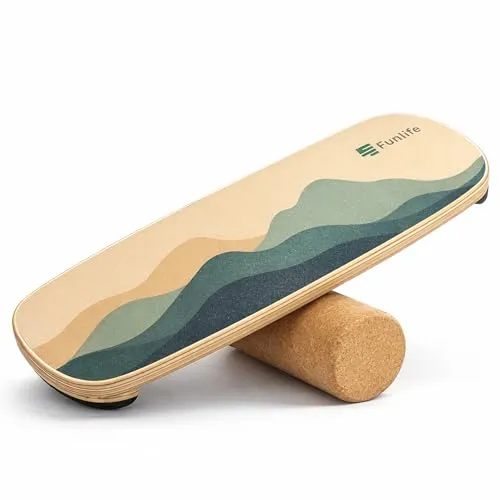 FunLife Balance Board ALPINE – Stabiler Gleichgewichtstrainer aus Birkenholz - Effektives Training für Core, Fitness und Balance. Rutschfeste Oberfläche und langlebiges Birkenholz garantieren Sicherheit und Stabilität bis 150 kg. Ideal für Home Workout und Reha-Training.