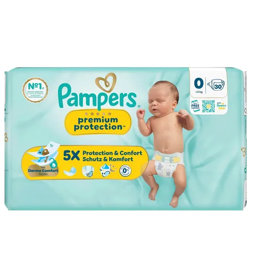 Pampers Frühchen Premium Protection New Baby Gr. 0 Windeln bis 3kg 30 Stück