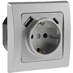 Delphi Schutzkontakt-steckdose, Usb-c / Pd, Unterputz