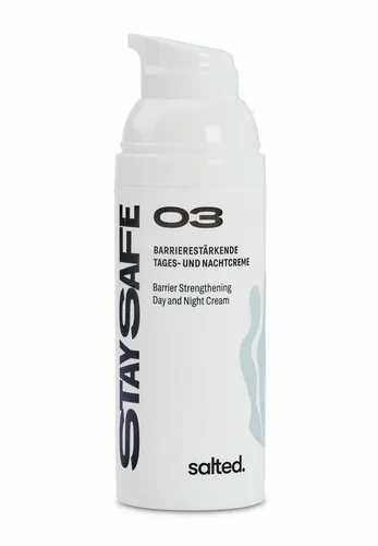 salted. Gesichtsfluid Barrierestärkende Tages- und Nachtcreme - Medizinische Körperpflege, mit cremigem Duft und Clean Beauty-Formel, ideal für feuchtigkeitsspendende Pflege bei Mischhaut und trockener Haut