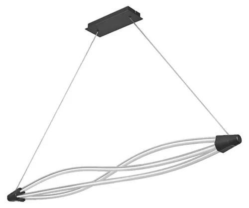Moderne LED Pendelleuchte Dimmer 3000 K 2400 lm - Elegante, dimmbare Pendelleuchte in Dunkelgrau für stimmungsvolle Beleuchtung. Mit 2400 lm sorgt sie für gleichmäßige Ausleuchtung in Wohn- und Essbereichen. Ideal für modernes Interieur.