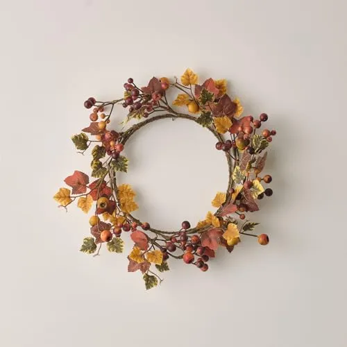 Lights4fun 40cm Herbstkranz mit Beeren Tischdeko Herbstdeko Innen Türdeko Herbst Dekoration Türkranz Herbst