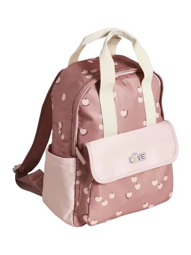 vertbaudet Freizeitrucksack Mädchen Rucksack APFEL - Schulranzen für Vorschule und Ausflüge, leichter Rucksack mit fröhlichem Apfelmotiv, verstellbaren Schulterriemen und viel Stauraum für kleine Heftchen und Ordner.