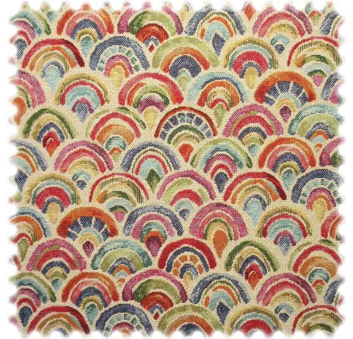 Heiro Jacquard Möbelstoff Fächer - Flachgewebe 140 cm Breite - Trendiger Jacquard Möbelstoff Fächer für Polstermöbel und Accessoires. Robust und vielseitig einsetzbar, macht er jede Einrichtung zum Blickfang. Breite: 140 cm, STANDARD 100 by OEKO-TEX®.