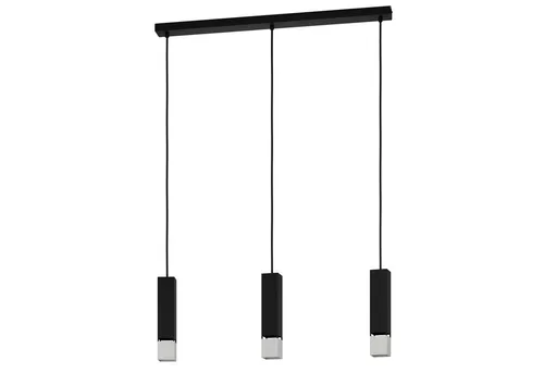 EGLO BUTRANO LED Hängelampe in Schwarz und Silber - Pendelleuchte für Esstische, energieeffizient mit 1035 Lumen Lichtstrom und modernem Design aus legiertem Stahl. Ideal für stilvolle Wohnräume.