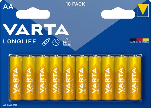 Varta Longlife AA (LR06) Batterien 10er-Pack | 1,5V Alkaline