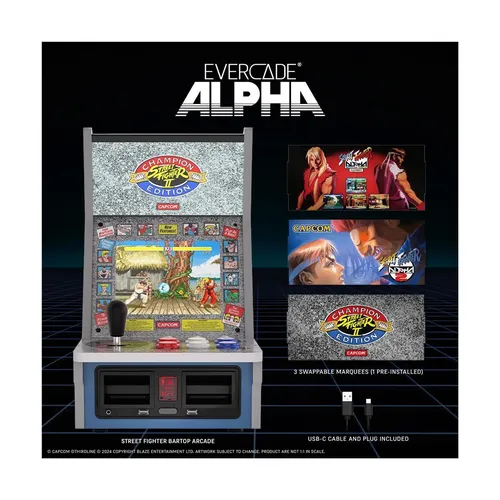 EVERCADE ALPHA STREET FIGHTER BARTOP ARCADE