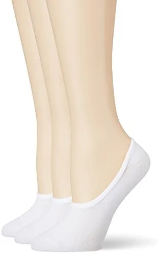 s.Oliver Socks Damen Unisex Fashion Footy 3p Matt Fein Füßlinge, Weiß (White 1), 39/42 (3er Pack)