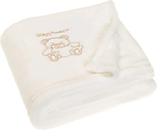 Playshoes Unisex Baby Fleece-Decke Bär 301700, 2 in beige von PLAYSHOES