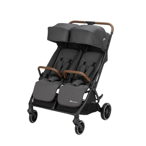 Bebeconfort Mane Duo Geschwisterwagen - Zwillings- & Geschwisterwagen mit automatischem Klappsystem, ideal für neugeborene Zwillinge bis 22 kg, bietet Komfort und Sicherheit für unterwegs.