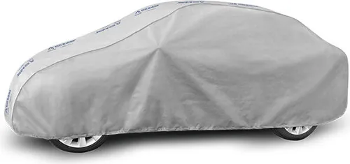 Plandeka Basic Garage M Sedan - Autoabdeckung für Limousinen, schützt vor Schmutz und Witterung, mit wasserdichtem PVC und weicher Baumwolle für optimale Sicherheit und Schimmelvermeidung.