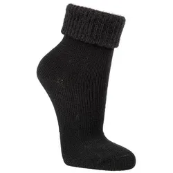 FussFreunde Kuschelsocken 2 Paar softe Kuschelsocken, Flausch-Söckchen, Umschlagsocken für Damen schwarz 39-42