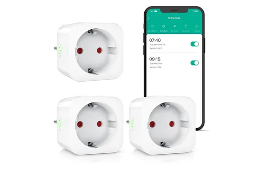 BEARWARE WLAN-Steckdose 2,4 Ghz – Smart Life App Steuerung, 3er Set - Steuern Sie Ihre Geräte bequem von überall! Diese IP44 WLAN-Steckdose ermöglicht zeitgesteuertes Ein- und Ausschalten für mehr Komfort und Energieeffizienz. Ideal für den Einsatz im Außenbereich.
