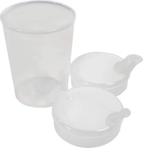 Medi-Inn Schnabelbecher Schnabelbecher, transparent, 250 ml, Set: 1 Unterteil + 2 Oberteile, 50-tlg.