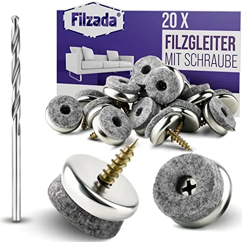Filzada® 20x Filzgleiter Schrauben von Filzada